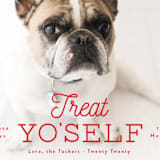 "Treat Yo'self" - Retired Holiday Cards in Berry by Lauren Chism - Close-Up