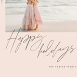 "script holiday" - Retired Holiday Cards in Blush by Carolyn Nicks - Close-Up