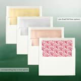 "Peppermint Cheer" - Retired Holiday Cards in Berry by Lagniappe Paper - Envelope Liners