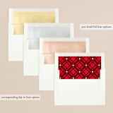 "Triple" - Retired Holiday Cards in Cardinal by Melanie Kosuge - Envelope Liners