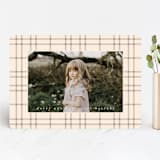 "Classic Plaid" - Retired Holiday Cards in Smoke by Julie Murray - Front