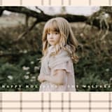 "Classic Plaid" - Retired Holiday Cards in Smoke by Julie Murray - Close-Up