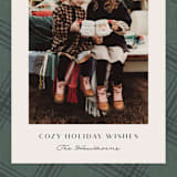 "Cozy Plaid" - Retired Holiday Cards in Pine by Annie Holmquist - Close-Up