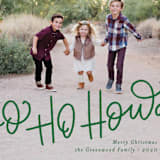 "Ho Ho Howdy" - Retired Holiday Cards in Emerald by Amy Payne - Close-Up