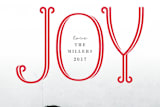 "Flourished Joy" - Retired Holiday Cards in Candy Cane by Michelle Poe - Close-Up