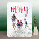 "Merry Happens" - Retired Holiday Cards in Berries by Design Lotus - Front