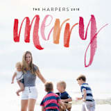 "Merry Happens" - Retired Holiday Cards in Berries by Design Lotus - Close-Up