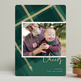 "Painted Holiday Plaid" - Retired Holiday Cards in Christmas Tree by Shannon Chen of Four Wet Feet Studio - Front