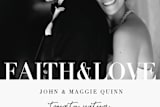 "Faith & Love" - Retired Holiday Cards in Paramount White by Kate Ross - Close-Up