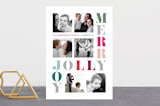"Merry Jolly Joy" - Retired Holiday Cards in Evergreen by Hooray Creative - Front