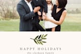 "Simple Olive Branch" - Retired Holiday Cards in Pear by Katharine Watson - Close-Up