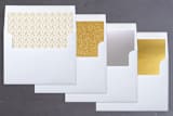 "Organic Joy" - Retired Holiday Cards in Toffee by Bonjour Paper - Envelope Liners