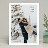 "Editorial Minimal" - Retired Holiday Cards in Cranberry by Julie Murray - Front