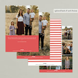 "Editorial Minimal" - Retired Holiday Cards in Cranberry by Julie Murray - Back of Card