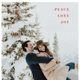 "Editorial Minimal" - Retired Holiday Cards in Cranberry by Julie Murray - Close-Up