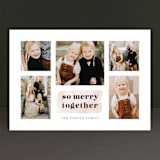 "So Merry Together" - Retired Holiday Cards in Blush by Hooray Creative - Front