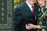 "Citrus Frame Outline" - Retired Holiday Cards in Olive Branch by Lorent and Leif - Close-Up