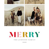 "Squares" - Retired Holiday Cards in Scarlet by Genna Blackburn - Close-Up