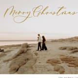 "Elegant Christmas" - Retired Holiday Cards in Chestnut by Jula Paper Co. - Close-Up