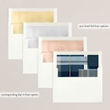 "abstract plaid" - Retired Holiday Cards in Denim by Rebecca Durflinger - Envelope Liners