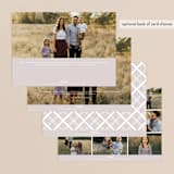 "Aire" - Retired Holiday Cards in Snow by Everett Paper Goods - Back of Card