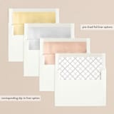 "Aire" - Retired Holiday Cards in Snow by Everett Paper Goods - Envelope Liners