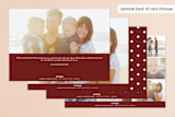 "Merry Three" - Retired Holiday Cards in Merlot by AK Graphics - Back of Card