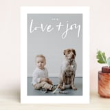 "love + joy" - Retired Holiday Cards in Snow by amanda lawrence - Front