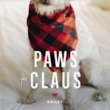 "Paws for Claus" - Retired Holiday Cards in Snow by Lori James - Close-Up