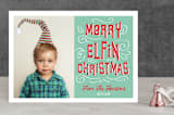 "Merry Elfin Christmas" - Retired Holiday Cards in Mint by Hannah Williams - Front
