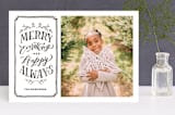 "Merry Everything + Happy Always" - Retired Holiday Cards in Charcoal by Wildfield Paper Co - Front