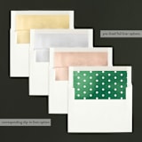 "Modern Peace & Joy" - Retired Holiday Cards in Emerald by Jennifer Wick - Envelope Liners