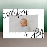 "Comfort Joy" - Retired Holiday Cards in Charcoal by Annie Montgomery - Front
