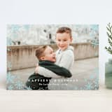 "Wonderland" - Retired Holiday Cards in Aqua by Design Lotus - Front
