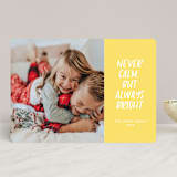 "never calm always bright" - Retired Holiday Cards in Halo by Jula Paper Co. - Front