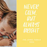 "never calm always bright" - Retired Holiday Cards in Halo by Jula Paper Co. - Close-Up