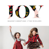 "Joy Contained" - Retired Holiday Cards in Navy by Genna Blackburn - Close-Up