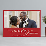 "Merry Marry" - Retired Holiday Cards in Ruby by Haley Warner - Front