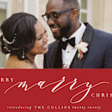 "Merry Marry" - Retired Holiday Cards in Ruby by Haley Warner - Close-Up