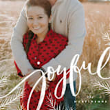 "Joyful pines" - Retired Holiday Cards in Snowflake by Wildfield Paper Co - Close-Up