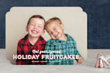 "Holiday Fruitcakes" - Retired Holiday Cards in Cranberry by Ann Gardner - Front