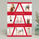 "Family Christmas Tree" - Retired Holiday Cards in Holly Berry by Playground Prints - Front