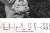 "Hipster Merry" - Retired Holiday Cards in Blush by chica design - Close-Up