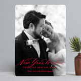 "New Mr. & Mrs." - Retired Holiday Cards in Rose by Beth Murphy - Front