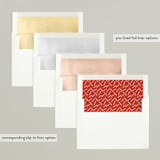 "Luces" - Retired Holiday Cards in Candy Cane by Carly Reed Walker - Envelope Liners