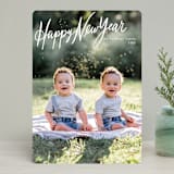 "Chirography" - Retired Holiday Cards in Snowflake by Rebecca Daublin - Front