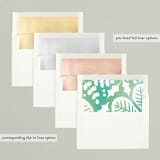 "Chirography" - Retired Holiday Cards in Snowflake by Rebecca Daublin - Envelope Liners