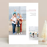 "Split Frame Holiday" - Retired Holiday Cards in Poinsettia by Becca Thongkham - Front