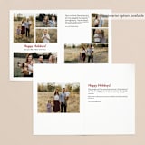 "Split Frame Holiday" - Retired Holiday Cards in Poinsettia by Becca Thongkham - Interior Options