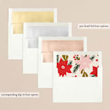 "Imprint" - Retired Holiday Cards in Buttercream by Genna Blackburn - Envelope Liners
